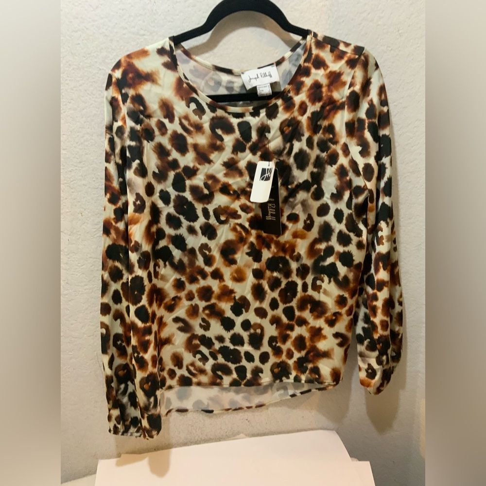 NWT Joseph Ribkoff Leopard  Top blouse size 6